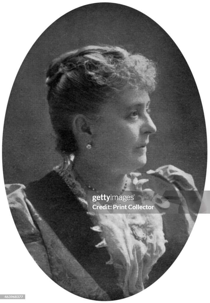 Caroline Lavinia Scott Harrison, wife of President Benjamin Harrison, late 19th century, (1908).