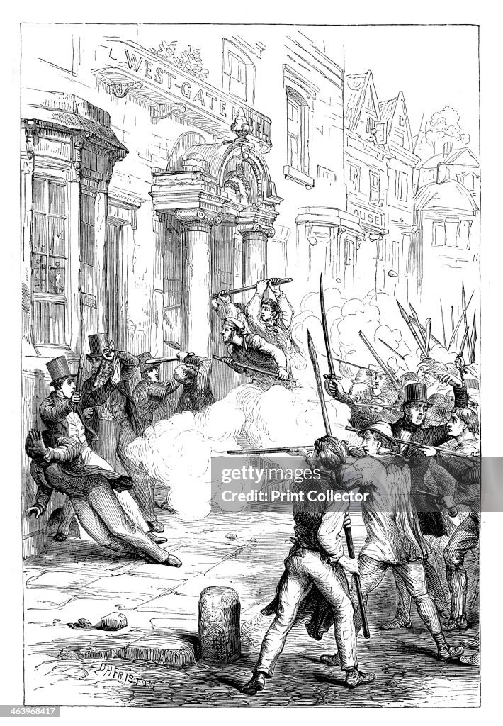 Chartist riots at Newport, Monmouthshire, 1839 (c1895).