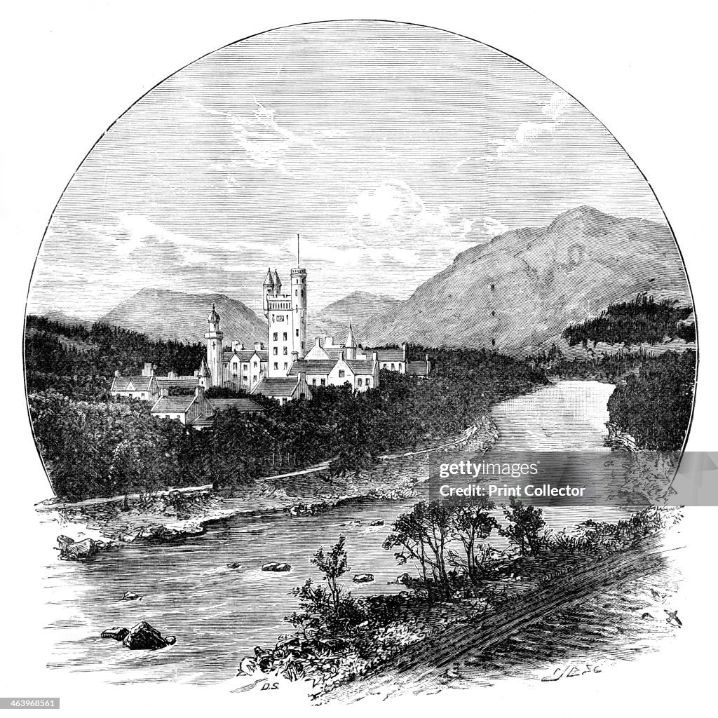 Balmoral Castle and the River Dee, Scotland, c1888.