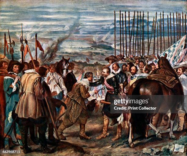 'The Surrender of Breda', June 2nd . During the Dutch War of Independence, Justin of Nassau hands the keys of the city of Breda to Ambrogio Spinola,...