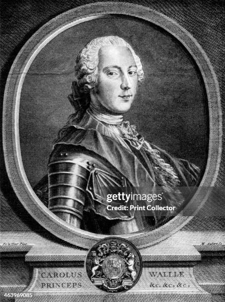 Prince Charles Edward Stuart, commonly known as Bonnie Prince Charlie, c1740s. Also known as the 'Young Pretender', Charles Edward Stuart was the...