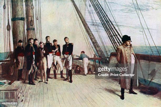 'Napoleon on Board the Bellerophon' . In 1815, Napoleon Bonaparte surrendered to a British naval officer, Captain Maitland of the HMS 'Bellerophon',...