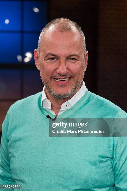Cook Frank Rosin attends the 'Koelner Treff' TV Show at the WDR Studio on February 20, 2015 in Cologne, Germany.
