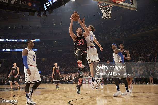 All Star Game: Team West Marc Gasol in action vs Team East Pau Gasol at Madison Square Garden New York, NY 2/15/2015 CREDIT: Al Tielemans