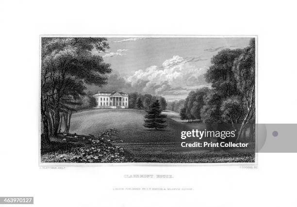 Claremont House, Esher, Surrey, 1829. Claremont is an 18th century Palladian mansion built for Robert Clive . In 1816 the estate was purchased by the...