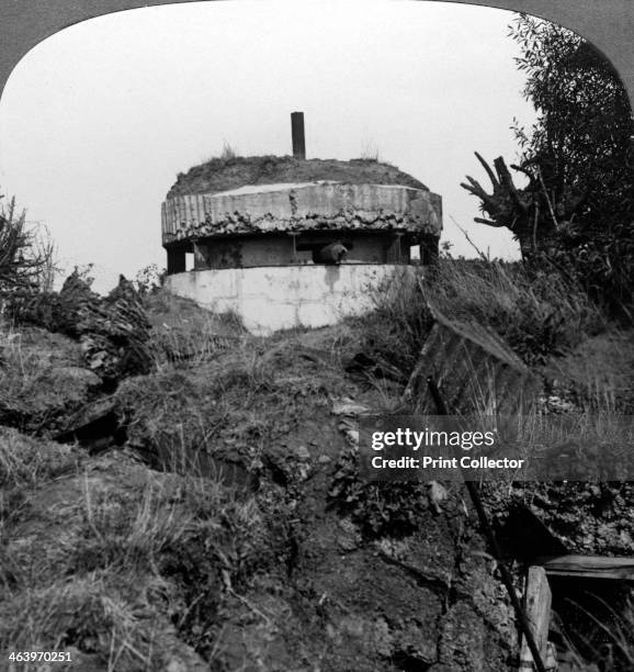 German pillbox, Bullecourt, France, World War I, 1917. Bullecourt was the scene of fierce fighting during the Battle of Arras in the spring of 1917....