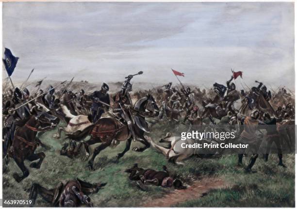 'Battle of Agincourt', 25 October 1415. Hand-coloured later.