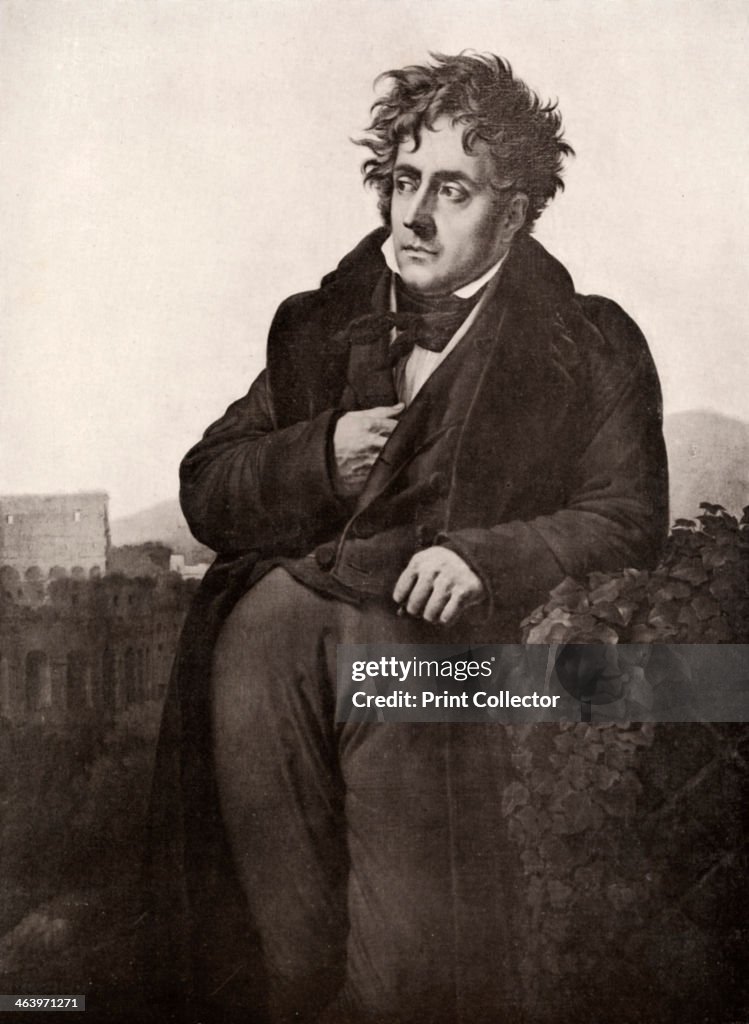Francois-Rene, vicomte de Chateaubriand, French writer and diplomat, early 19th century.Artist: Anne-Louis Girodet de Roussy-Trioson