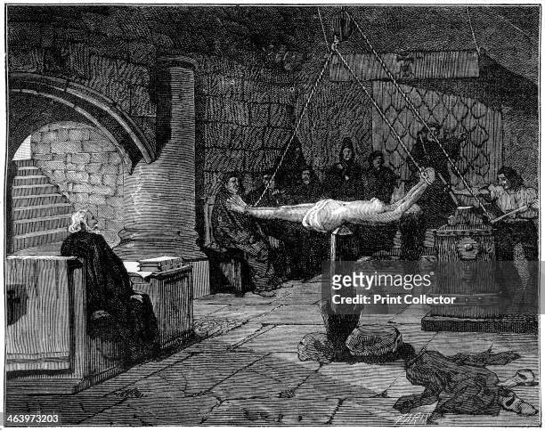 The 'question extraordinaire', extreme form of torture, 1882-1884. A print from La France et les Français à Travers les Siècles, Volume I, F Roy...