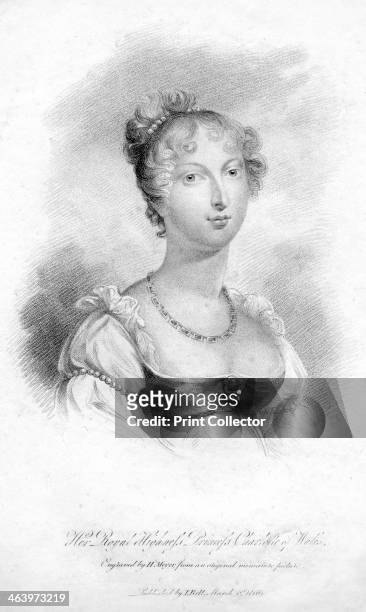 Princess Charlotte Augusta of Wales, 1816. Portrait of the Princess who was the only child of George IV and Caroline of Brunswick. She died in...