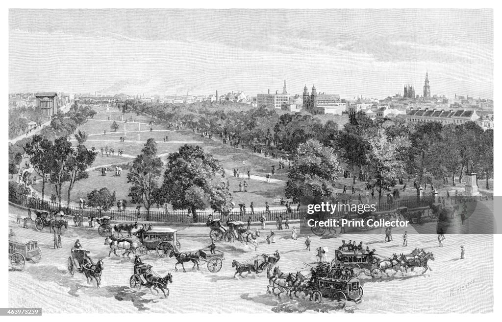 Hyde Park, Sydney, New South Wales, Australia, 1886.Artist: JR Ashton