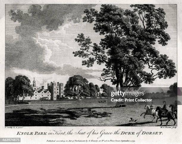 'Knole Park in Kent, the Seat of His Grace the Duke of Dorset', 1775. In the early 17th century Knole was transformed from a late medieval...