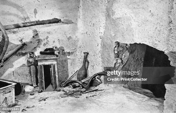 Hole made by robbers to gain admission to Tutankhamun's tomb, Egypt, 1933-1934. The discovery of Tutankhamun's tomb in 1922 by British archaeologist...