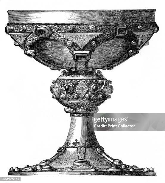Chalice, said to be of Saint-Remy, . A wood engraving of an object found in the treasury of the church of Notre-Dame de Rheims. Illustration from The...