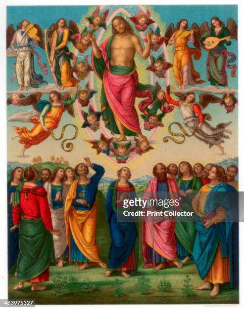 'The Ascension of Christ', 1496-1498 . Found in the collection of the Musee Municipal des Beaux-Arts, Lyon. A print from Les Chef D'oeuvre de la...