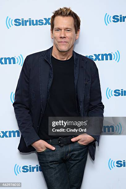 Actor Kevin Bacon visits the SiriusXM Studios on February 20, 2015 in New York City.