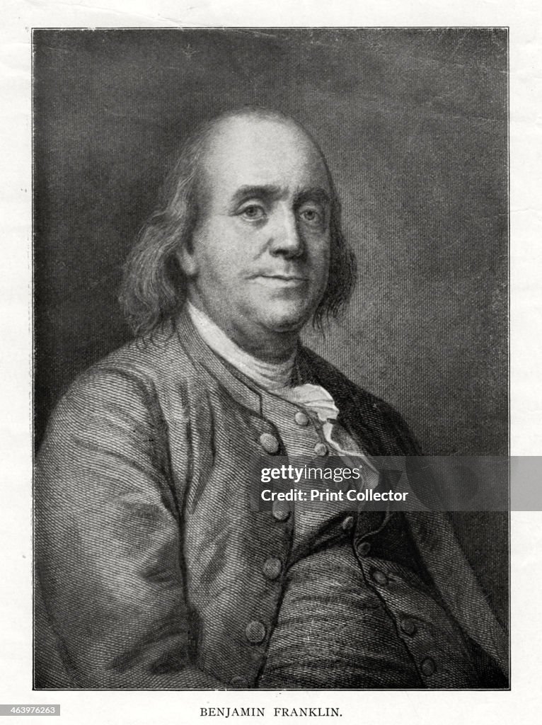 Benjamin Franklin, American statesman, printer and scientist, 20th century.