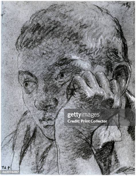 'Head of a Youth', c1750-1753 . Red and white chalk on grey-blue paper. A print from The Fitzwilliam Museum an Illustrated Survey, Trianon Press,...