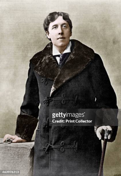 Oscar WiIde, Irish writer, wit and playwright, c1890. Wilde was an exponent of art for art's sake. His best known novel is The Picture of Dorian...