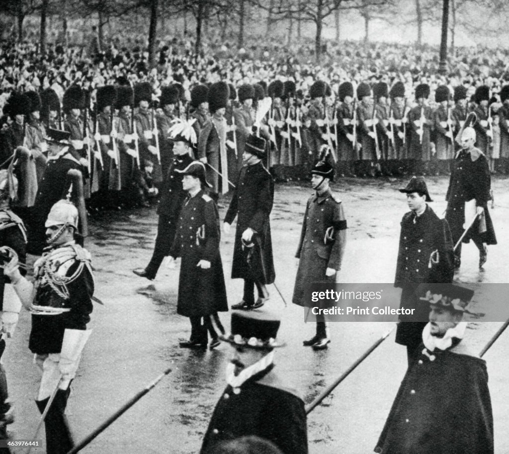 The Duke of York in King George V's funeral procession, 1936, (1937).