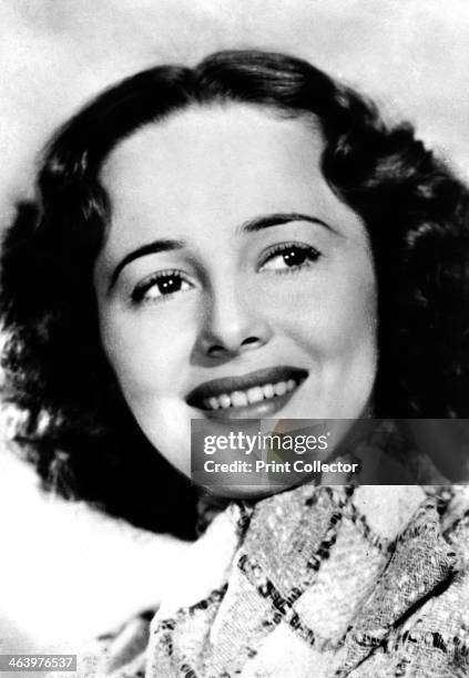 Olivia de Havilland , American actress, c1930s-c1940s. De Havilland made her stage debut in 1935 as Hermia in A Midsummer Night's Dream; the...