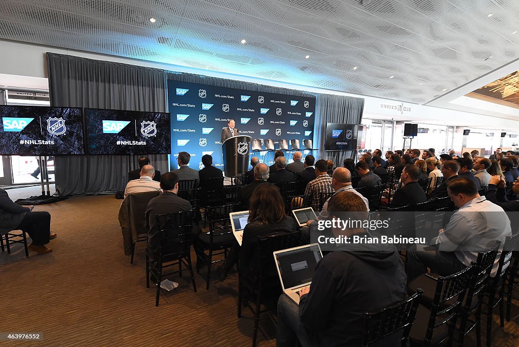 NHL Press Conference Unveiling New Statistics Platform