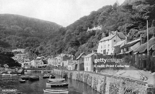 Lynmouth harbour, Devon, 1924-1926. A print from Hutchinson's Britain Beautiful, edited by Walter Hutchinson, volume I, 1924-1926.