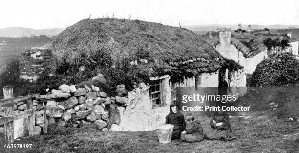 Crofters' houses, Stornoway, Lewis, Western Isles, Scotland, 1924-1926. A photo from Hutchinson's Britain Beautiful, edited by Walter Hutchinson,...