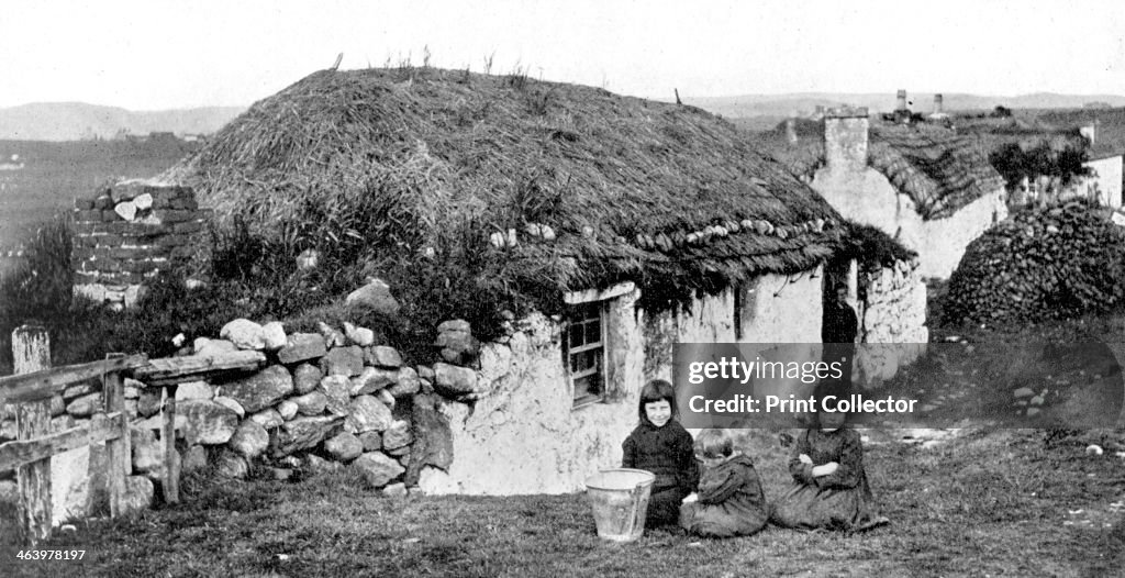 Crofters' houses, Stornoway, Lewis, Western Isles, Scotland, 1924-1926.Artist: Valentine & Sons Ltd