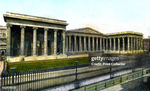 The British Museum, London, 20th Century. The Britsh Museum in Holborn was established in 1753. Postcard from The Souvenir Album, Views of London And...