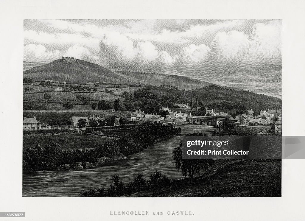 Llangollen and castle, Denbighshire, north Wales, 1896.