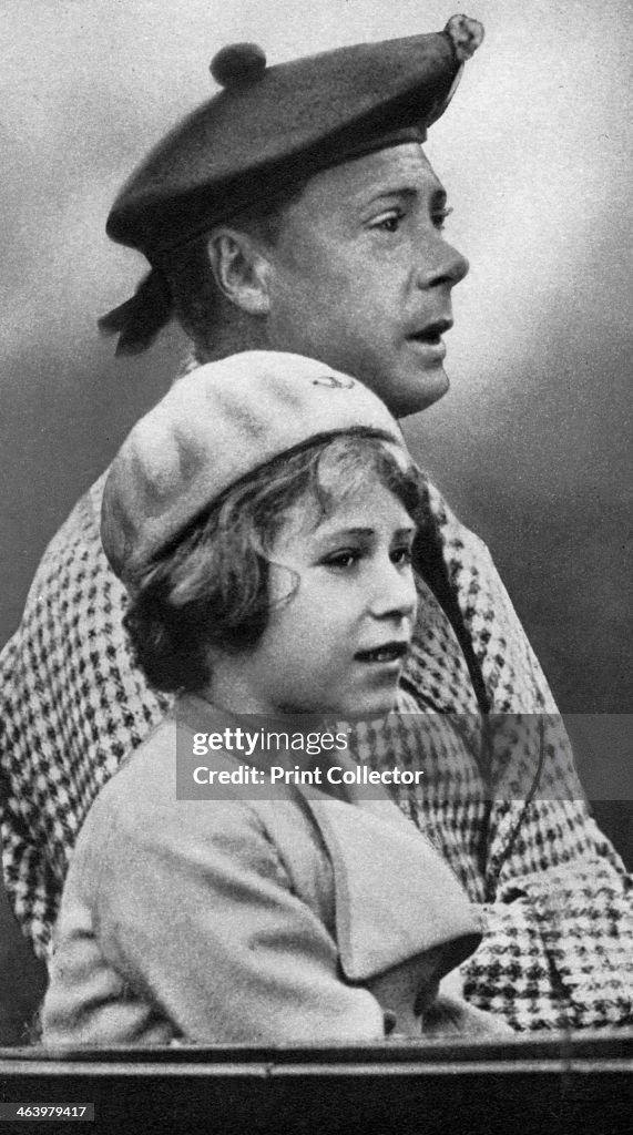 Princess Elizabeth with her uncle David, c1936.