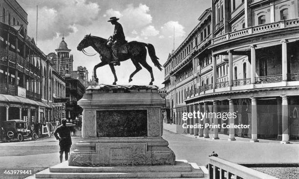 Dick King's memorial, Durban, South Africa. This memorial commemorates Richard King, who rode the 960 miles from Durban to Grahamstown in 1842 to...