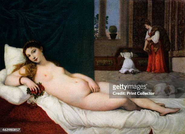 'Venus of Urbino', c1538, . A print from Titian Paintings and Drawings, introduction by Hans Tietze, Phaidon Press, Vienna, 1937. Found in the...