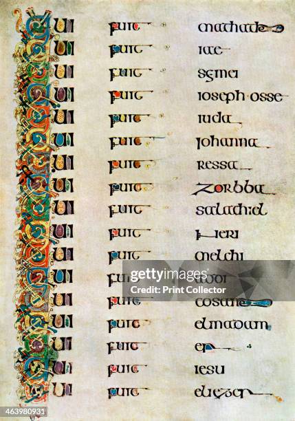 Monoscript K 63 Book Of Kells Manuscript Stock Photos, High-Res Pictures, and Images ...