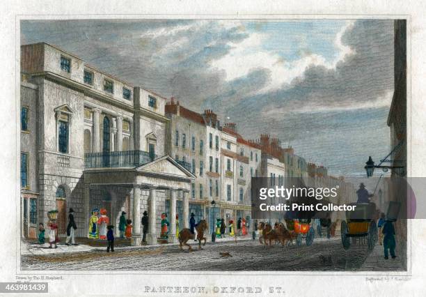 Pantheon, Oxford Street, London, early 19th century. The Pantheon was a place of entertainment designed by James Wyatt that opened in 1772. It was...