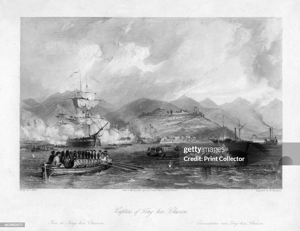 'Capture of Ting-hai, Chusan', China, 1841 (19th century).Artist: Edward Paxman Brandard