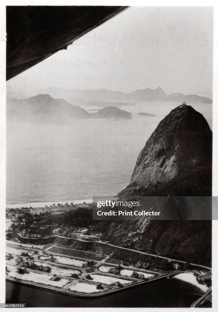 Aerial view of Sugarloaf Mountain, Rio de Janeiro, Brazil, from a Zeppelin, 1930 (1933).