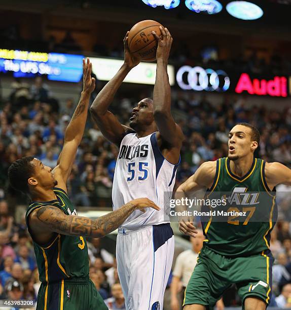 Bernard James of the Dallas Mavericks at American Airlines Center on February 11, 2015 in Dallas, Texas. NOTE TO USER: User expressly acknowledges...