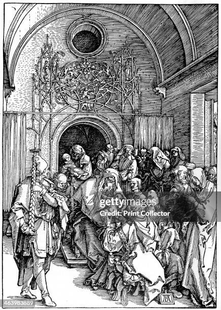 'The Circumcision', 1502-1505, . From the 'Life of the Virgin' series. A print from Durer, Und Seine Zeit, by Wilhelm Waetzoldt, Grosse Phaidon...