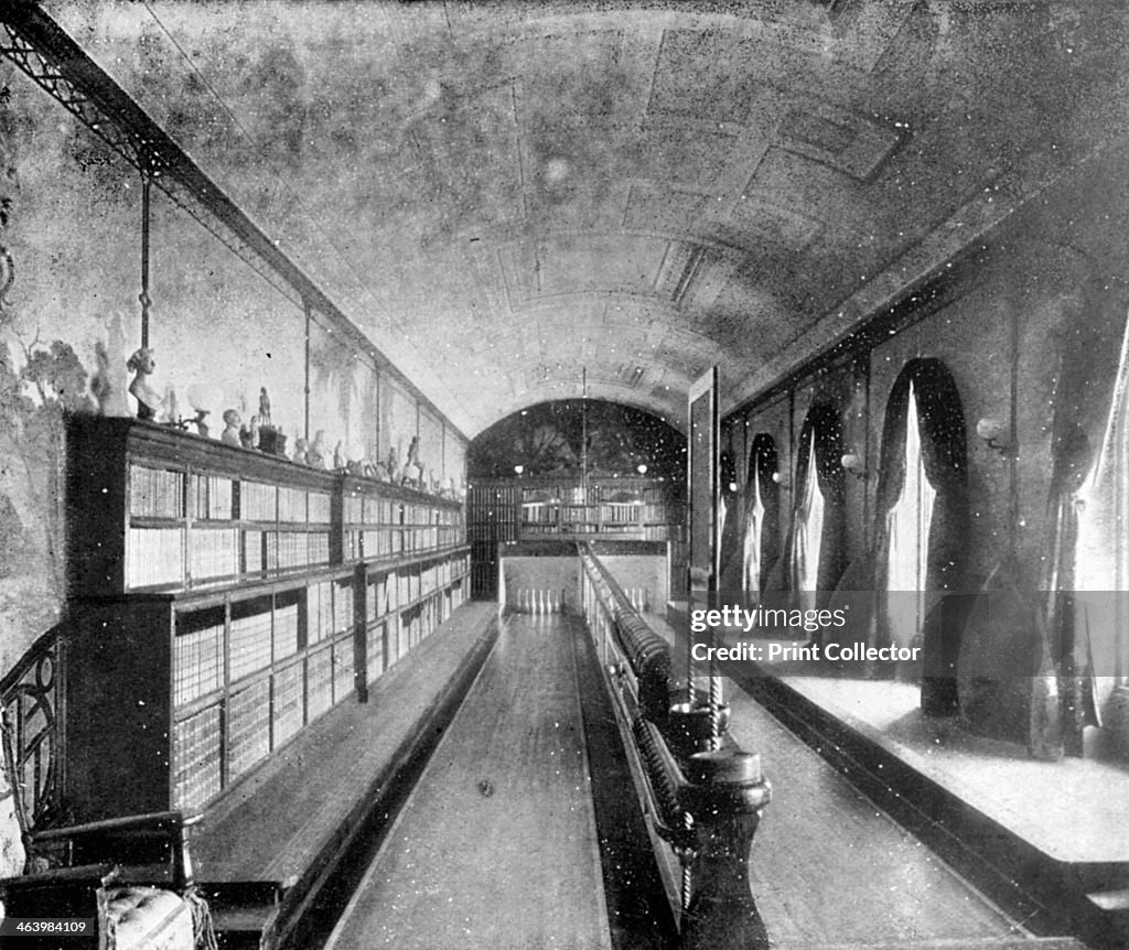 The bowling alley, Sandringham House, Norfolk, 1910.