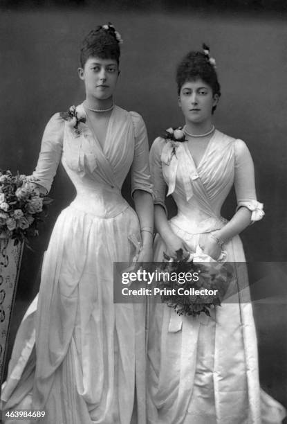 The Princesses Victoria and Maud of Wales, 1890. Victoria and Maud were daughters of King Edward VII. From The Cabinet Portrait Gallery, first...