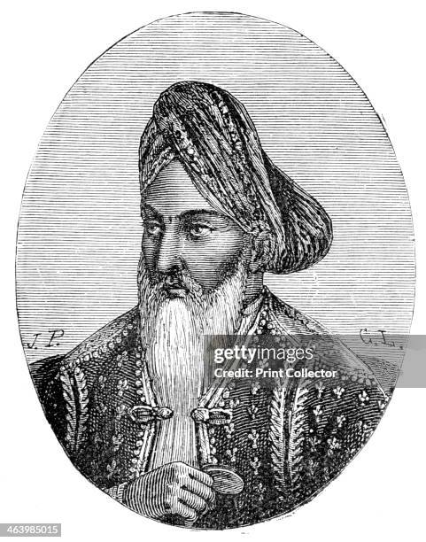 Dost Mahommed Khan, ruler of Afghanistan, 19th century. Dost Mohammad Khan founded the Barakzai ruling dynasty in Afghanistan. Illustration from The...