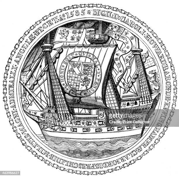 Seal and Autograph of the Lord High Admiral, Charles Howard, Earl of Nottingham, 1585.