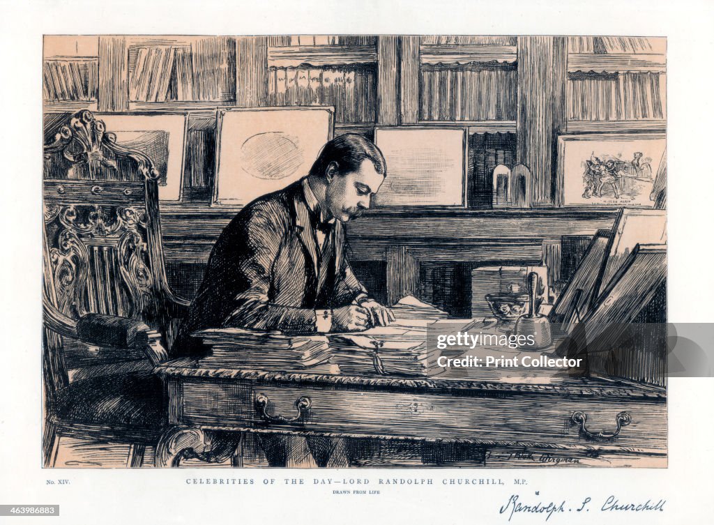 Lord Randolph Churchill (1849-1895), English statesman, 1885.