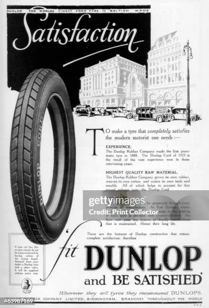 Dunlop advertisment, 1923. A print from The Illustrated London News Wedding Number, 28th April 1923.