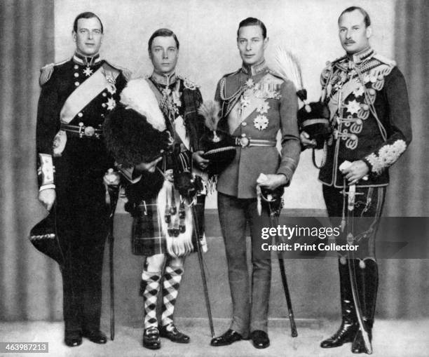 King George V's sons . From left to right: George , Edward , George and Henry . From His Majesty the King, 1910-1935, introduction by HW Wilson .