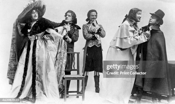 Scene from The Scarlet Pimpernel, c1905. Julia Neilson, Fred Terry, Horace Hodges, Malcolm Cherry and Alfred Kendrick. The play, set during the...