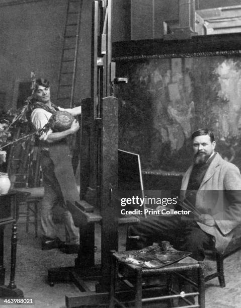 Sir Frank Brangwyn , Welsh artist, 1911-1912. Brangwyn, best known for his murals, initially worked for artist William Morris as a textile designer....