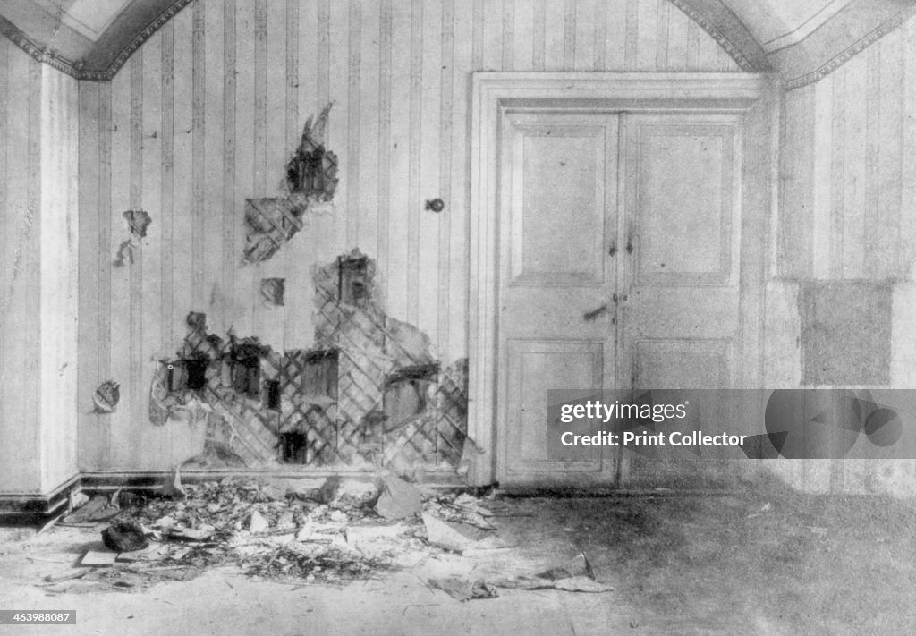 Room where Tsar Nicholas II and his family were executed, Yekaterinburg, Russia, July 17 1918.